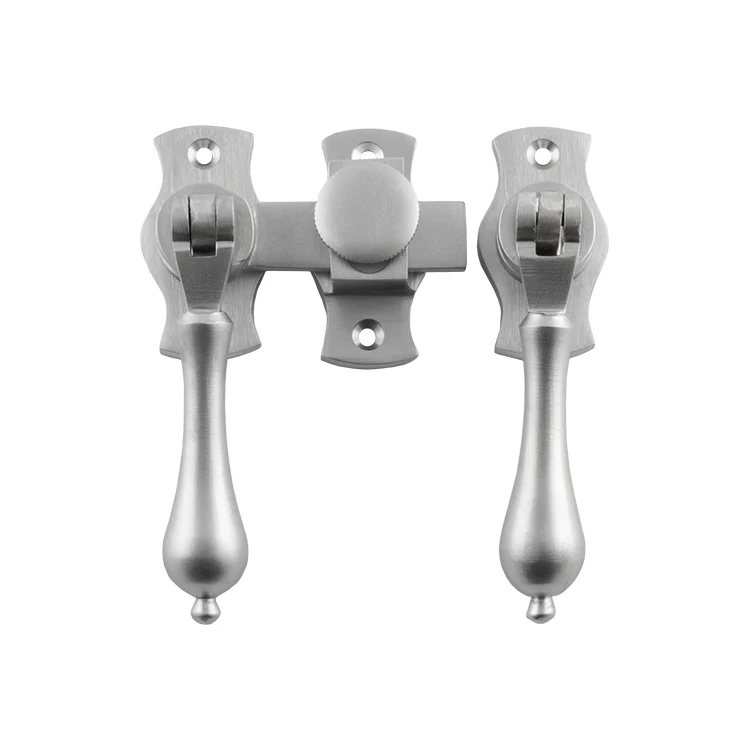 Tradco 1172SC French Door Fastener Teardrop Satin Chrome