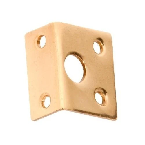 Tradco 1421PB Right Angle Keeper Polished Brass 9mm Bolt