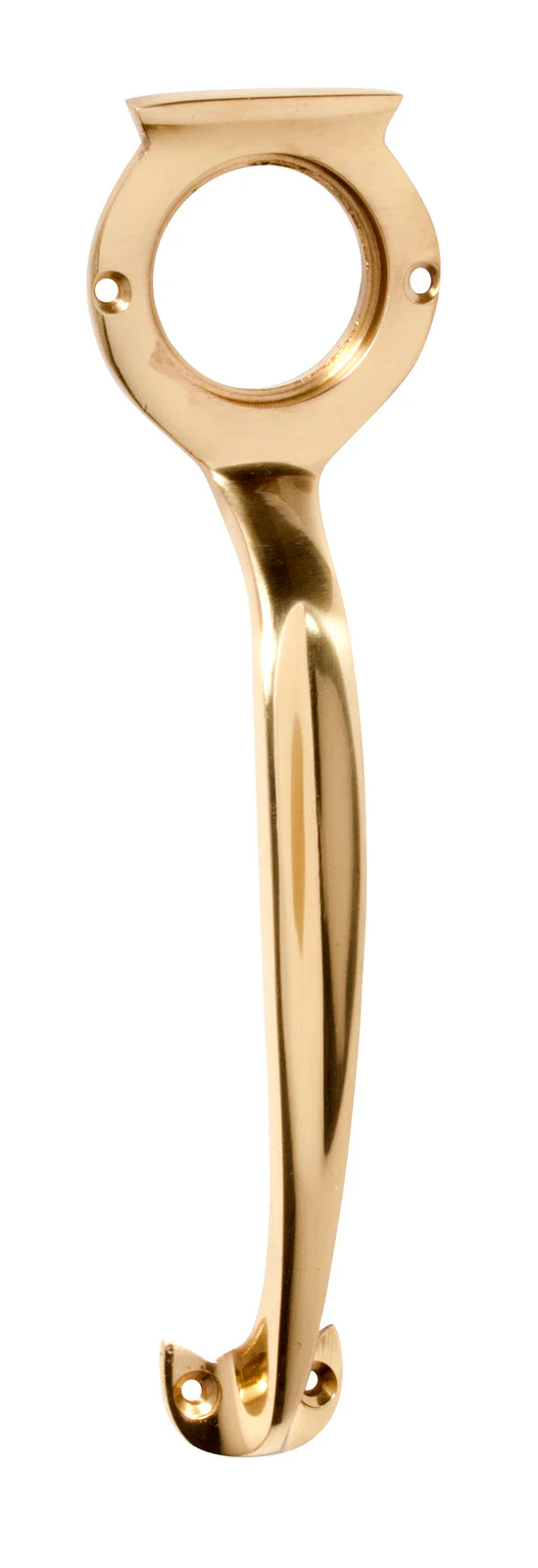 Tradco 1484PB Pull Handle Cylinder Hole Polished Brass 185x50mm