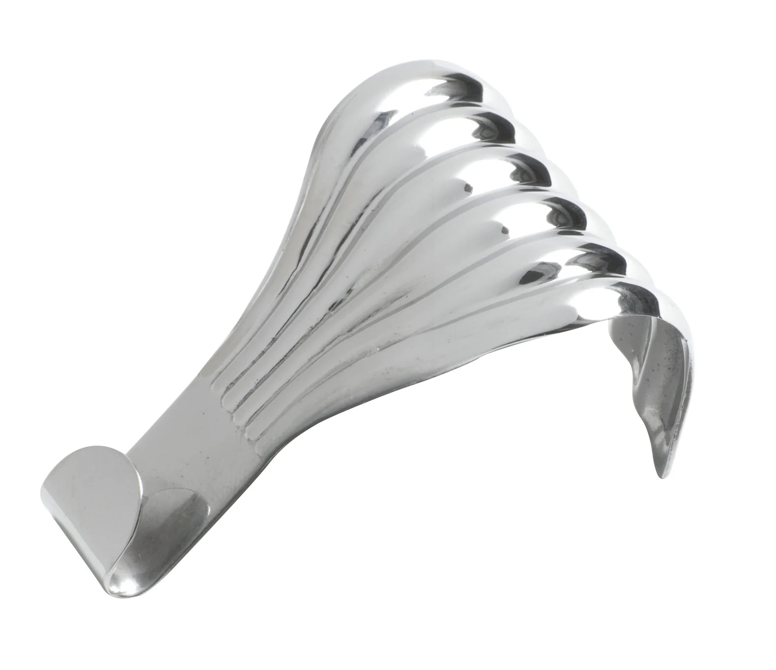 Tradco 1555CP Picture Rail Hook Fluted SB Polished Chrome