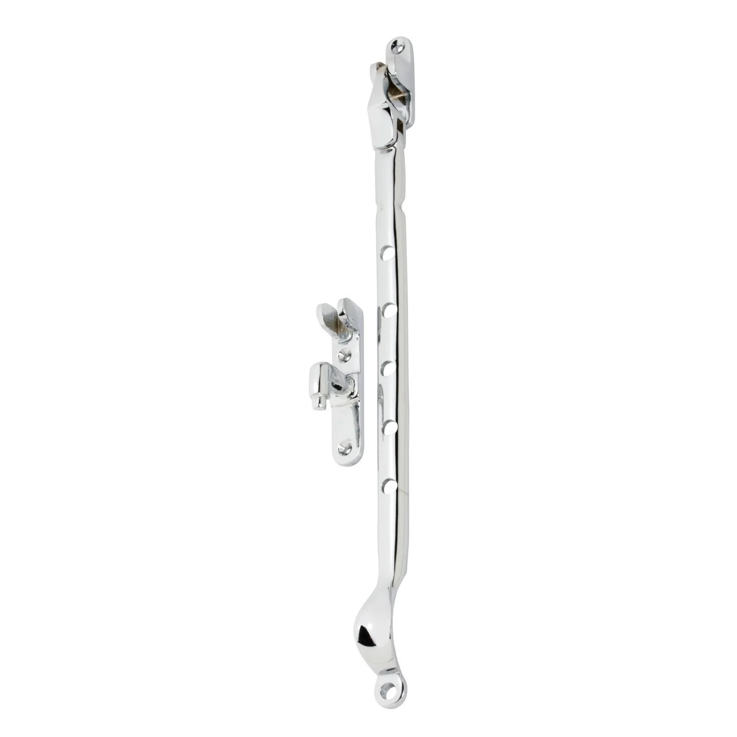 Tradco Casement Stay Sidemount 300mm Polished Chrome 1725