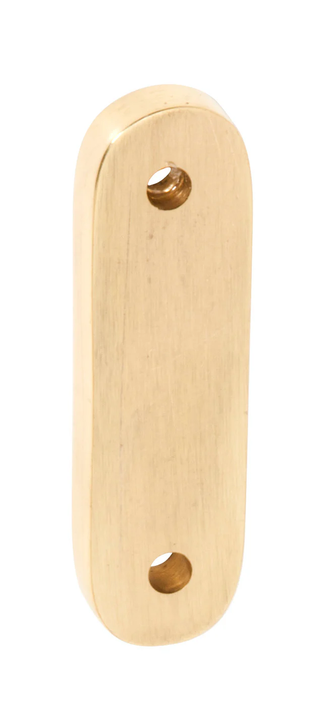 Tradco 1736PB Adaptor Plate Teardrop Fastener Polished Brass