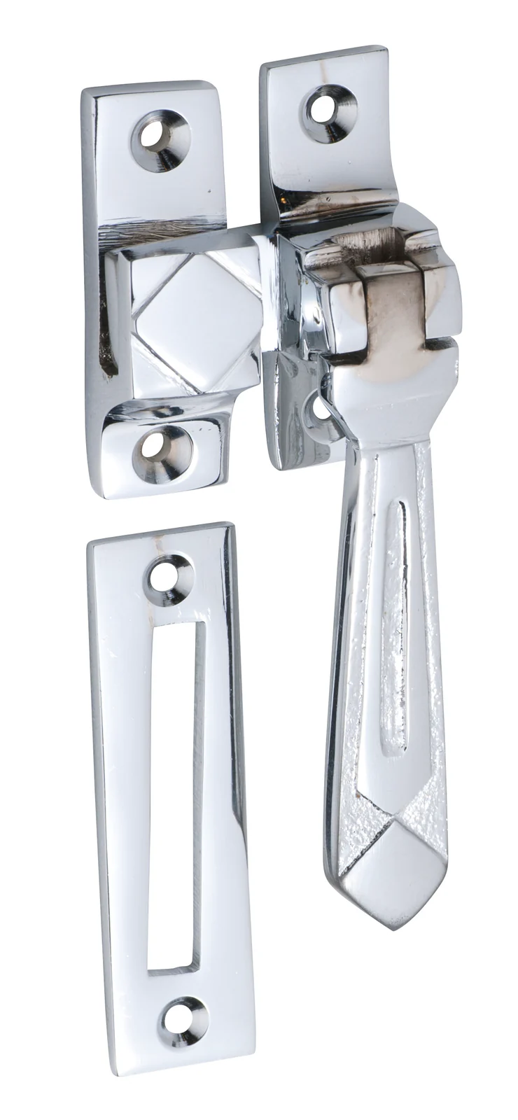 Tradco 1754CP Casement Fastener Deco Polished Chrome