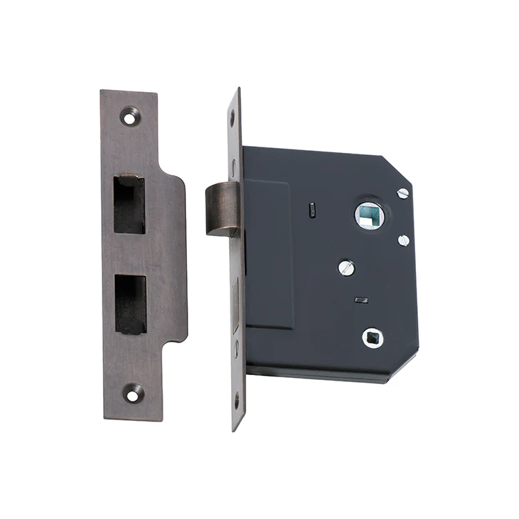 Tradco 2203AB Privacy Mortice Lock Antique Brass 57mm