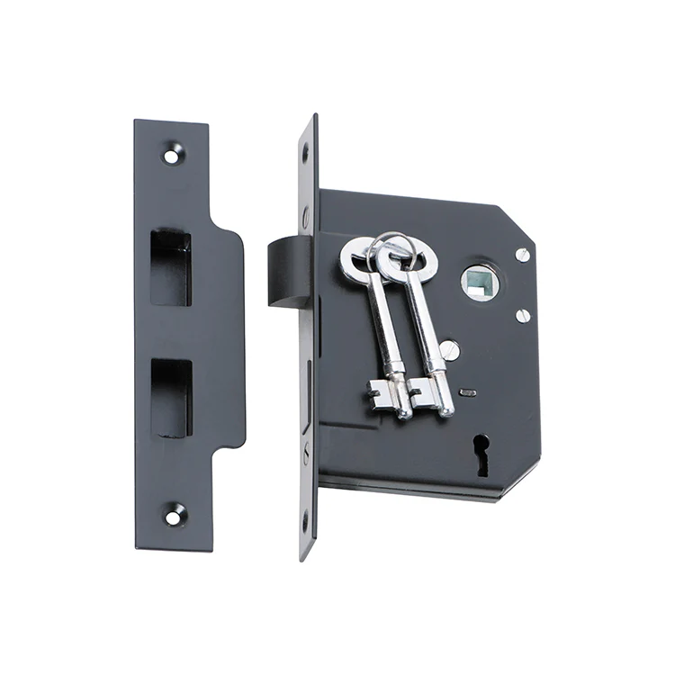 Tradco 2261MB 3 Lever Mortice Lock Matt Black 57mm