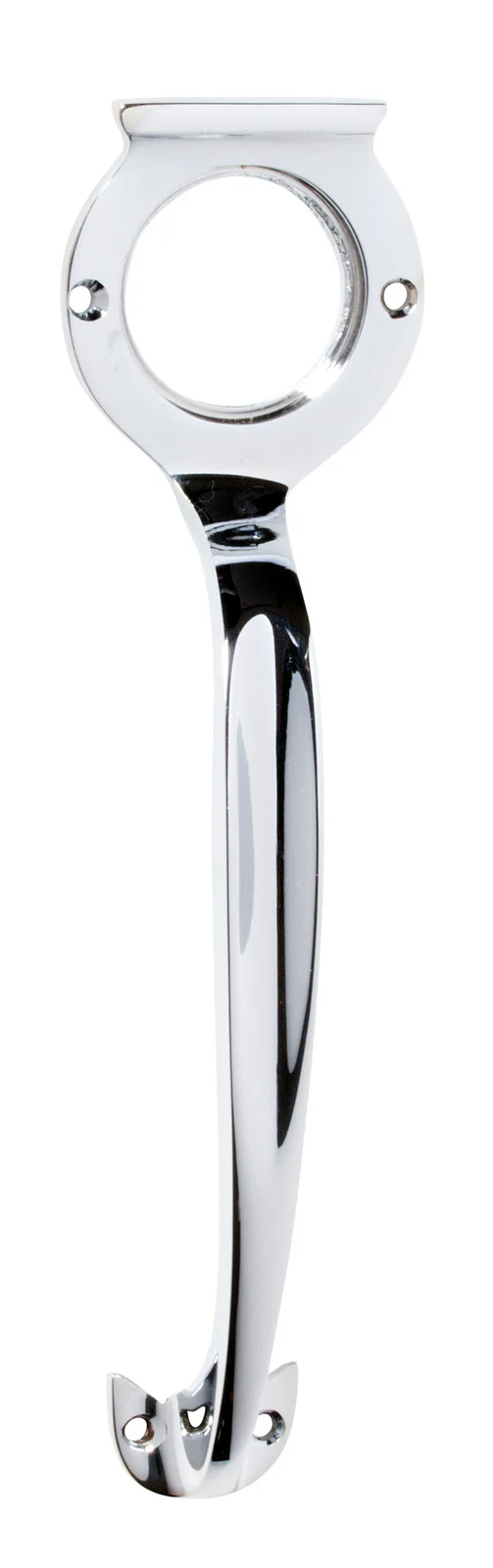 Tradco 2936CP Pull Handle Cylinder Hole Polished Chrome 185x50mm