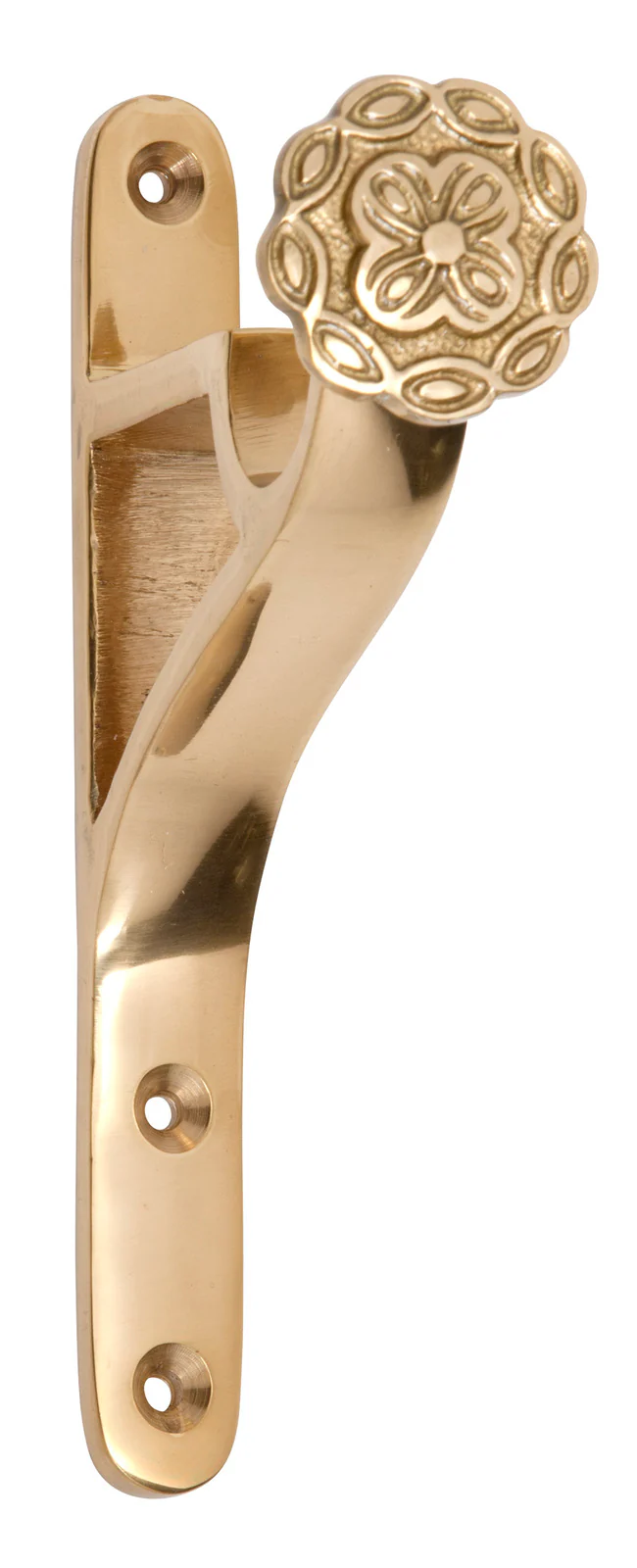 Tradco 4600PB Curtain Bracket End 19mm Polished Brass