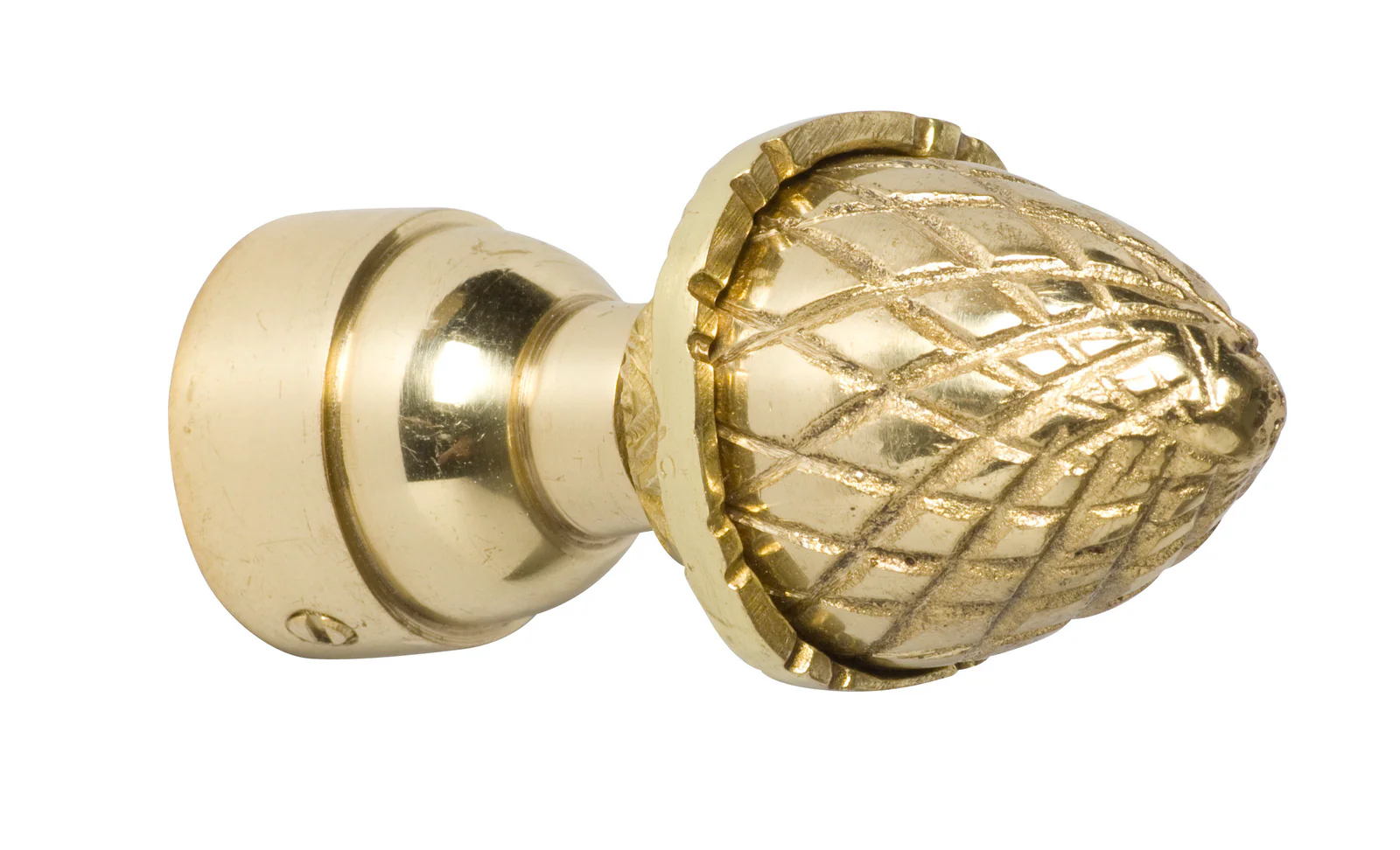 Tradco 4612PB Acorn Finial 19mm Polished Brass 60x34mm