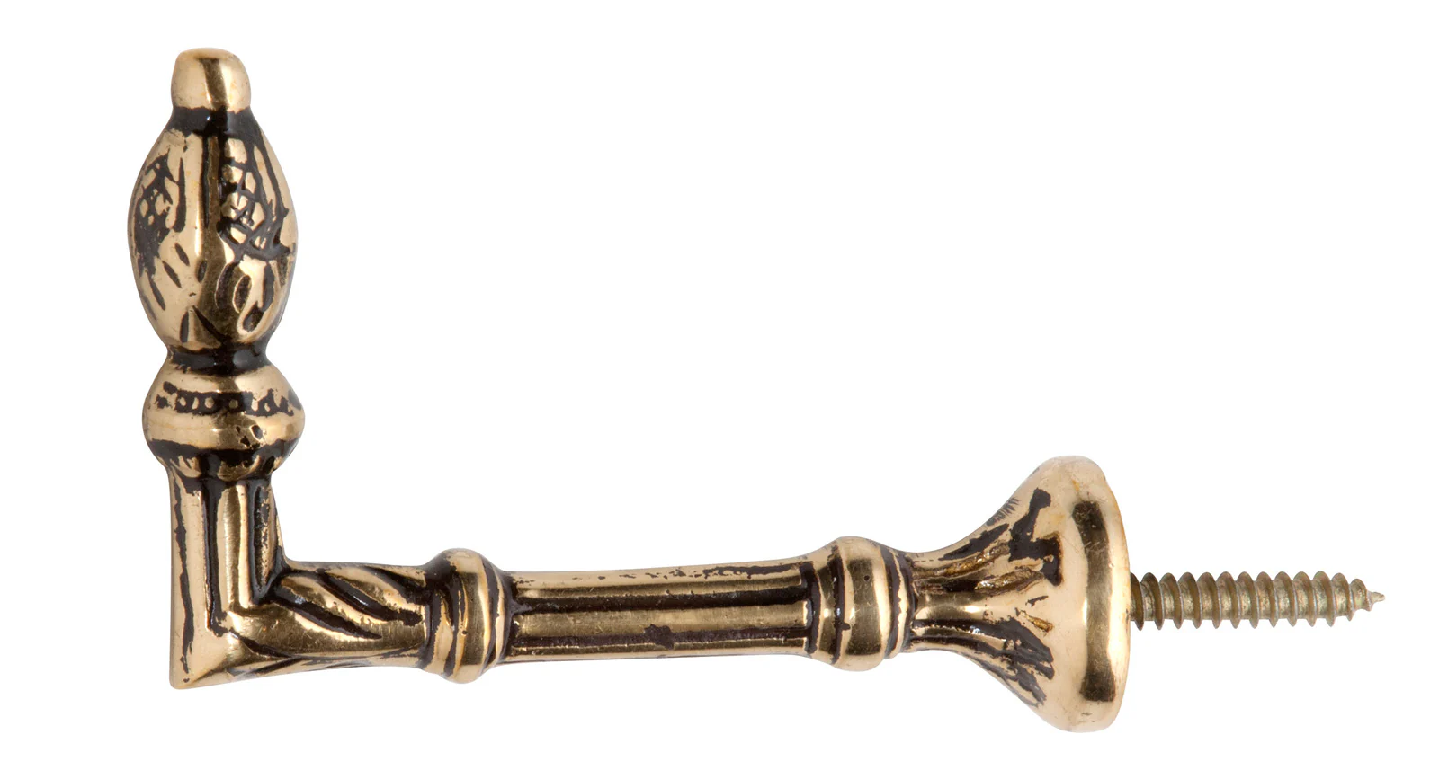 Tradco 4646PB Curtain Tie Back Hook Polished Brass 70mm