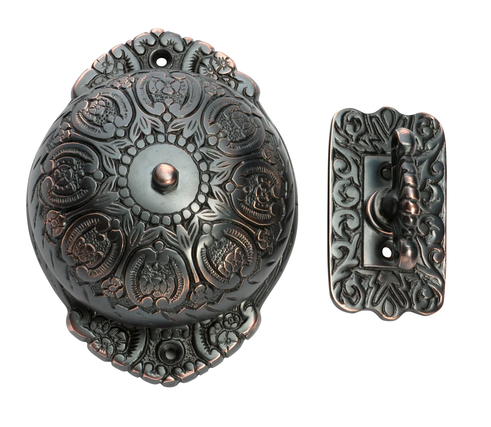 Tradco 5508AC Turn Bell Fancy Antique Copper