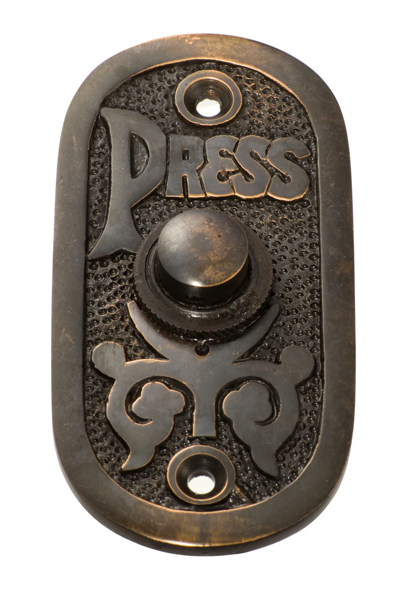 Tradco 5511AC Bell Push Antique Copper 40x80mm