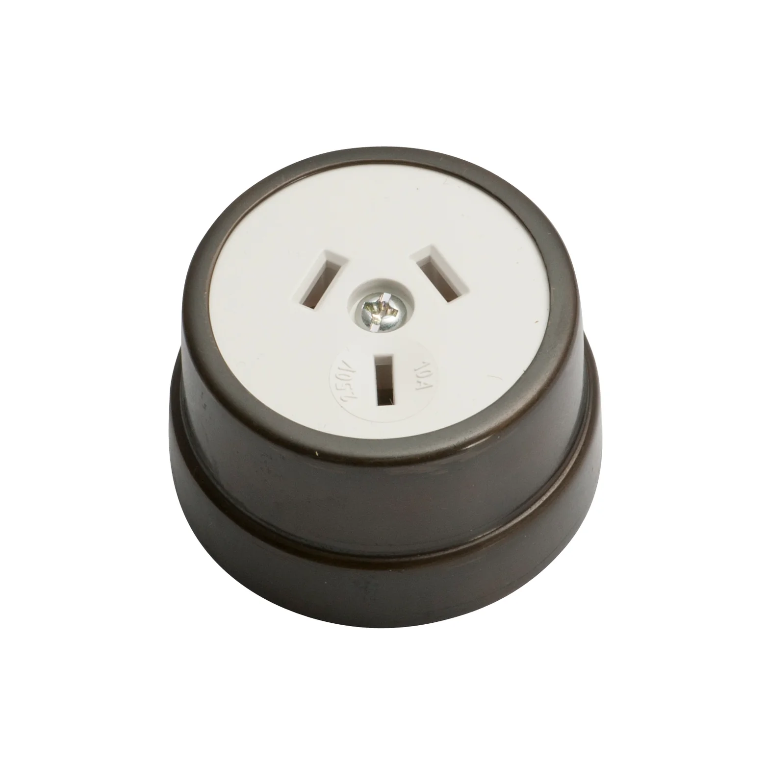 Tradco 5555AB Traditional Socket Antique Brass White