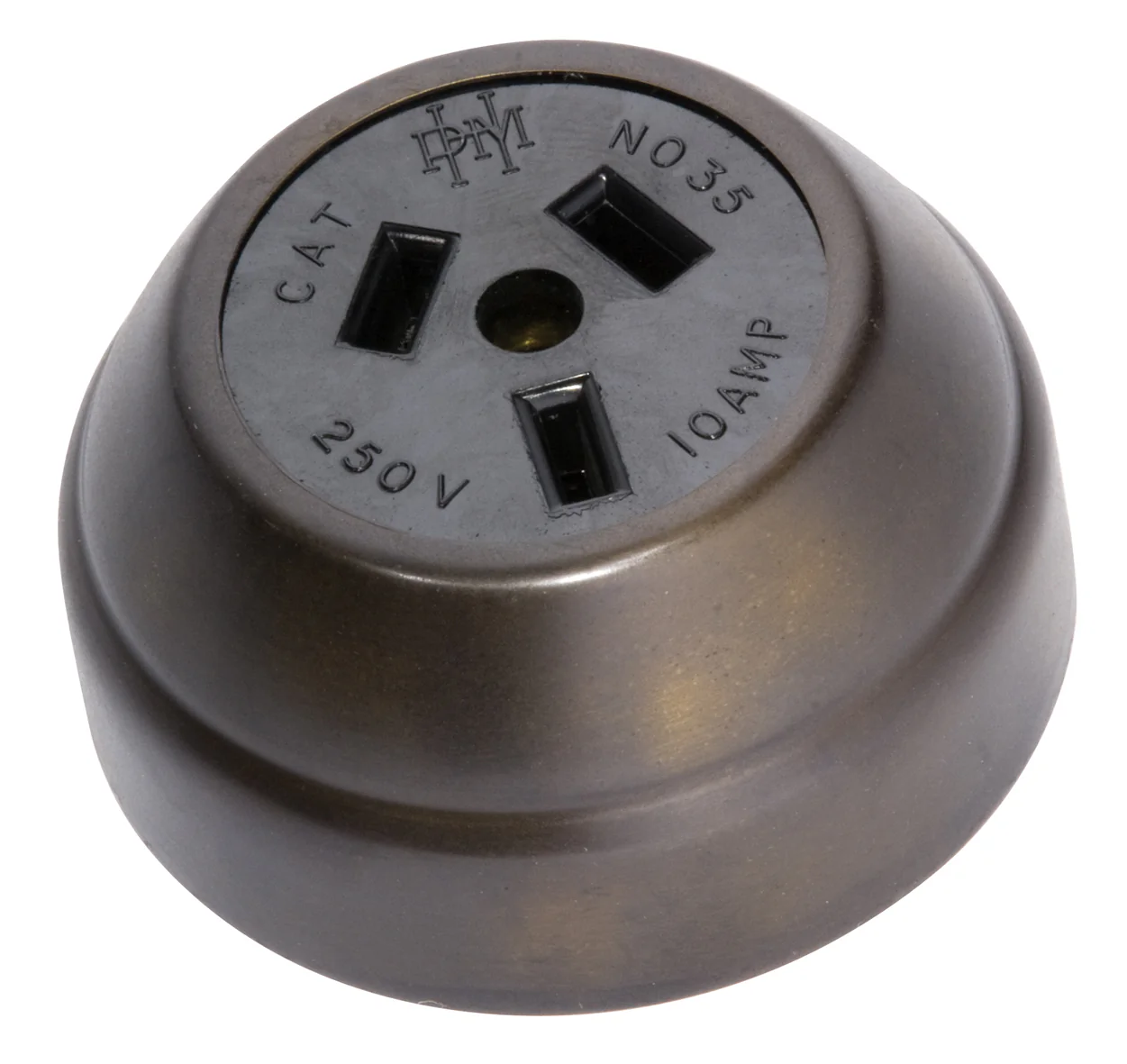Tradco 5564AB Federation Socket Antique Brass Black