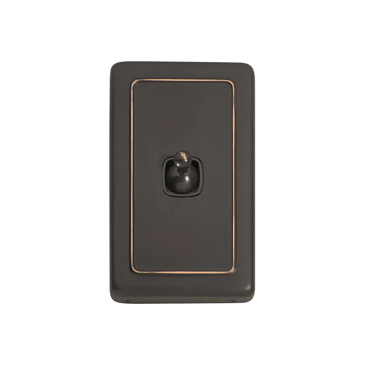 Tradco 5912AC Switch Toggle 1 Gang Antique Copper BR 72x115mm