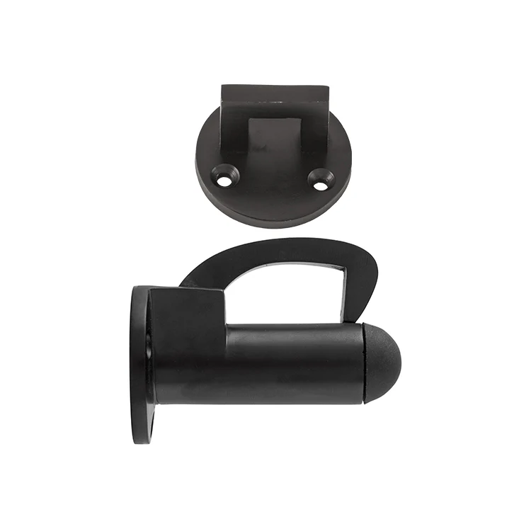 Tradco Hook Door Stop Matt Black 70x39mm 9675