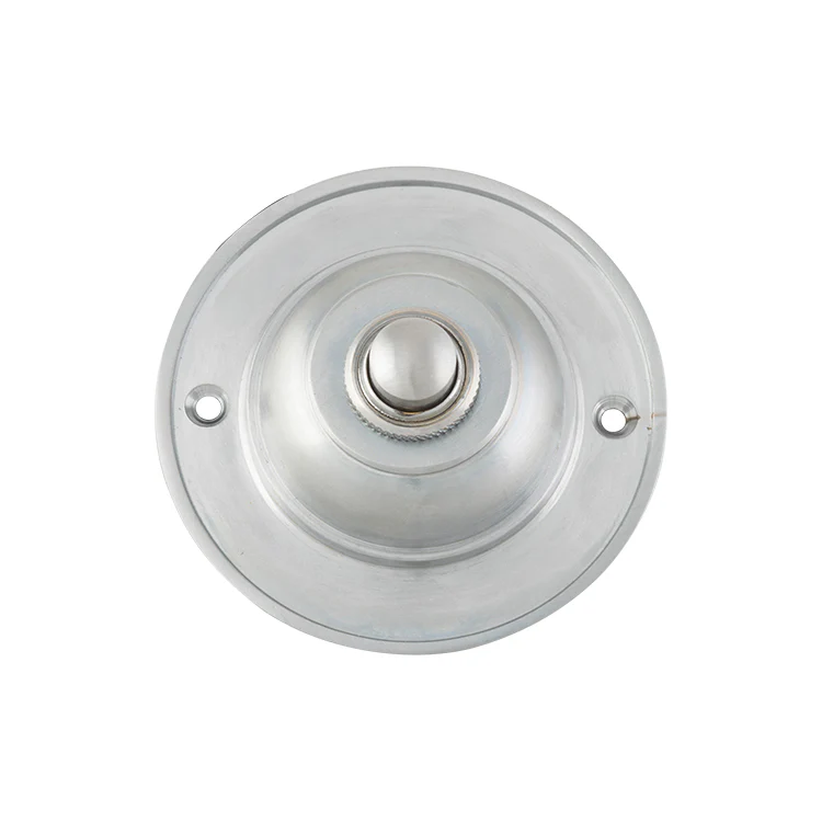 Tradco 9771 Round Bell Push Satin Chrome 75mm