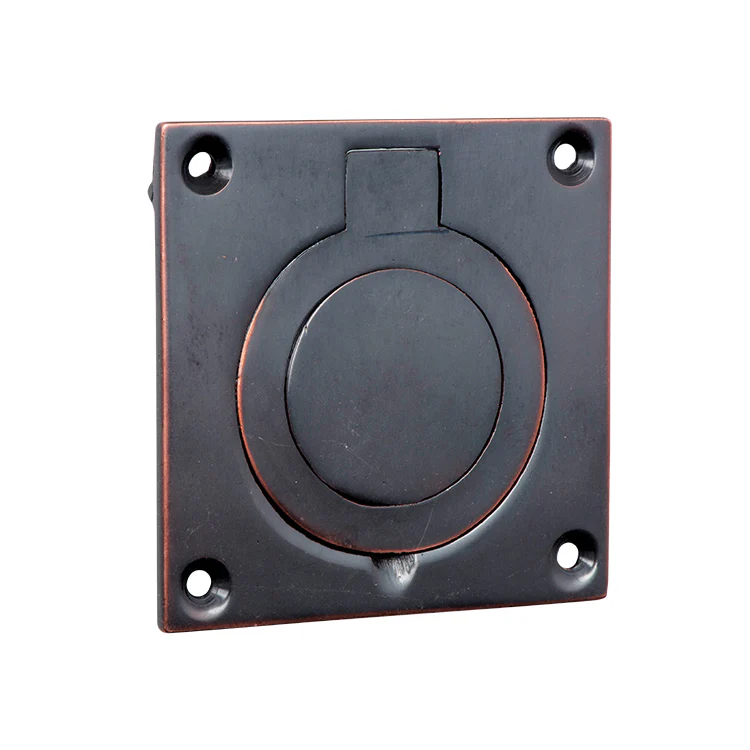 Tradco 9817 Cellar Door Pull Antique Copper 63x63mm
