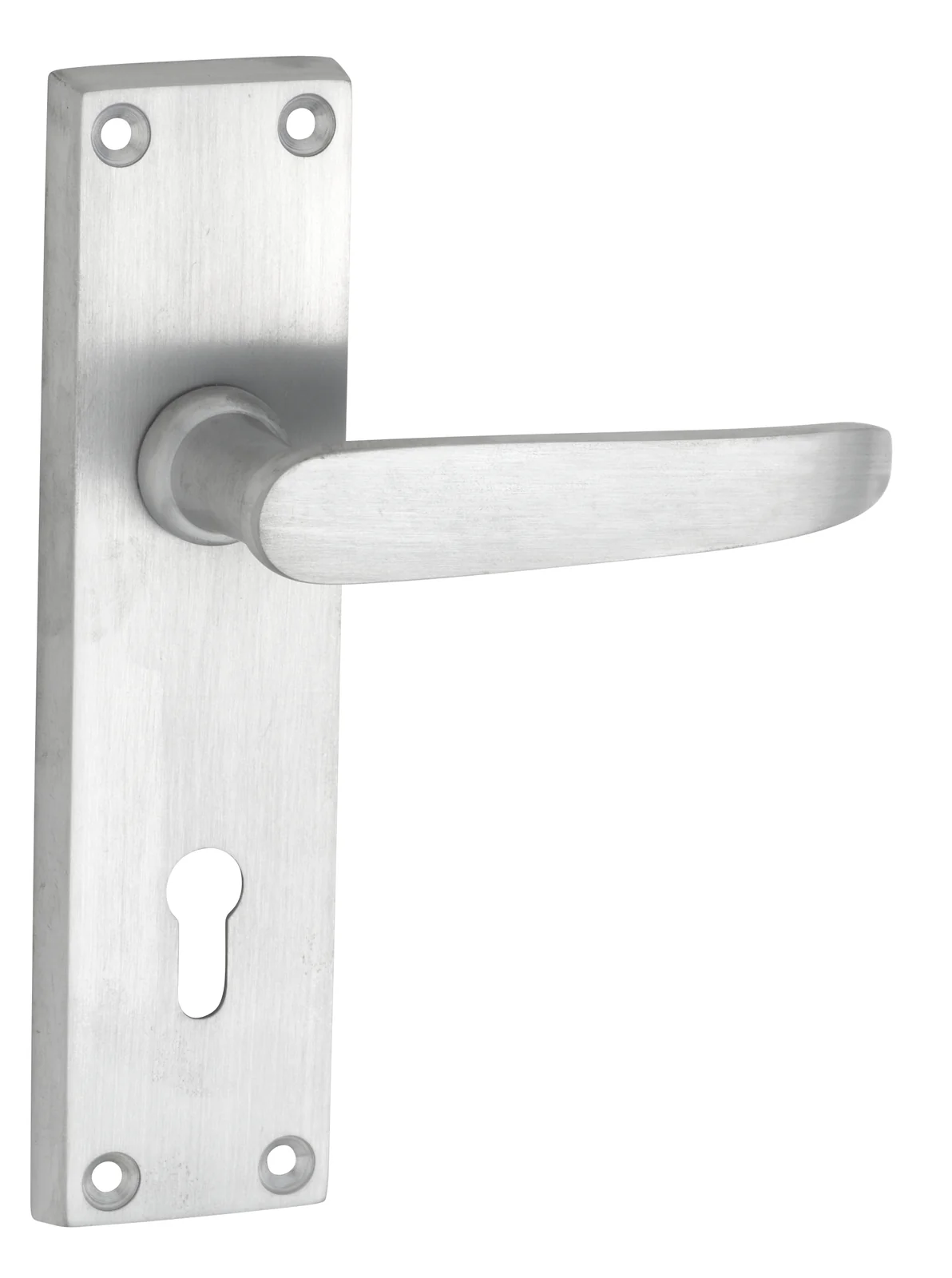 Tradco Balmoral Door Lever Handle on Rectangular Backplate Satin Chrome - Image 5