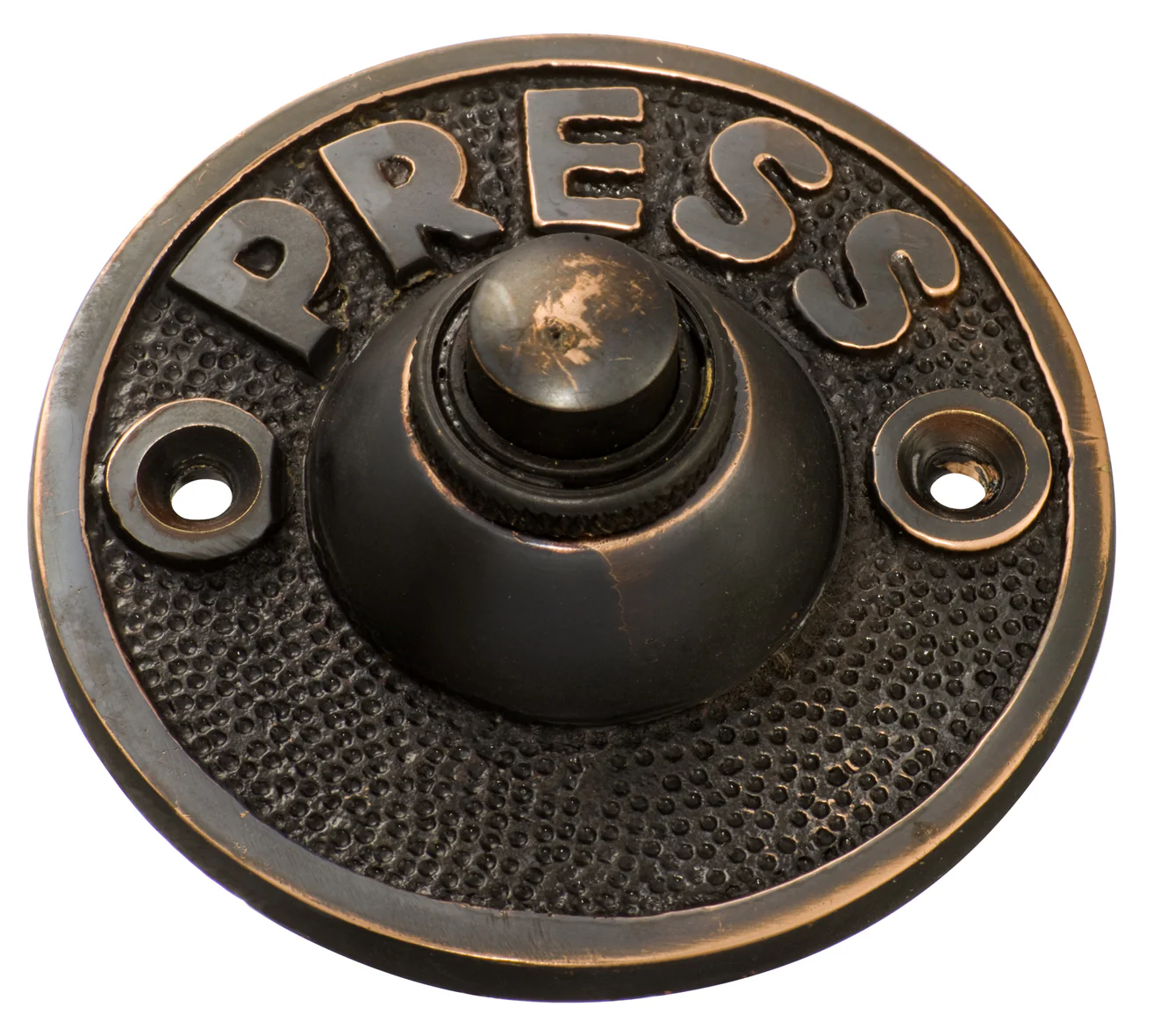 Tradco Bell Push Press Antique Copper 63mm 5513