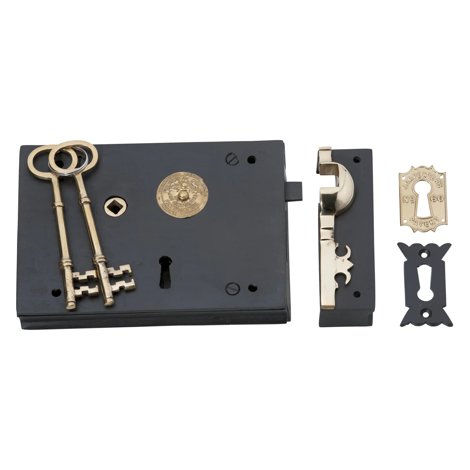 Tradco Carpenters Lock Left Hand Iron 182x128mm Antique Finish 2005