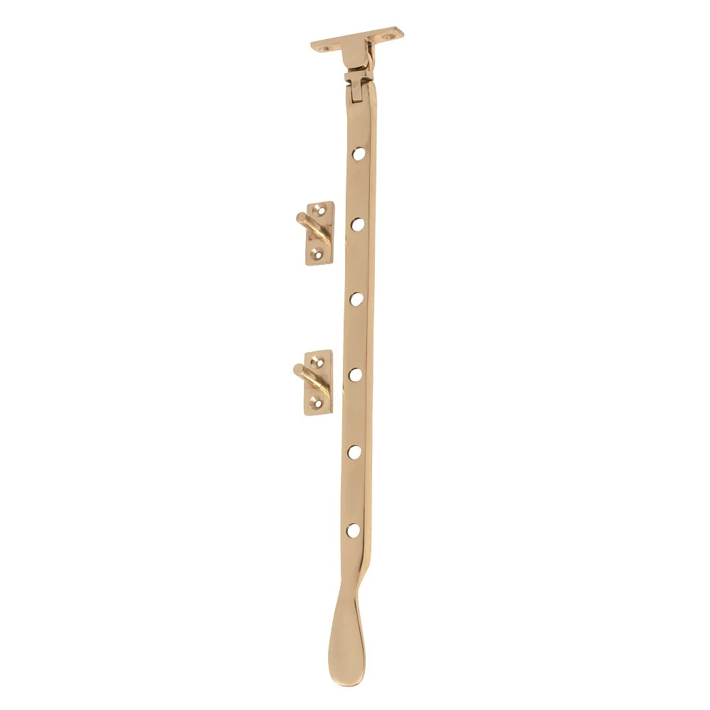 Tradco Casement Stay Polished Brass 300mm 1708
