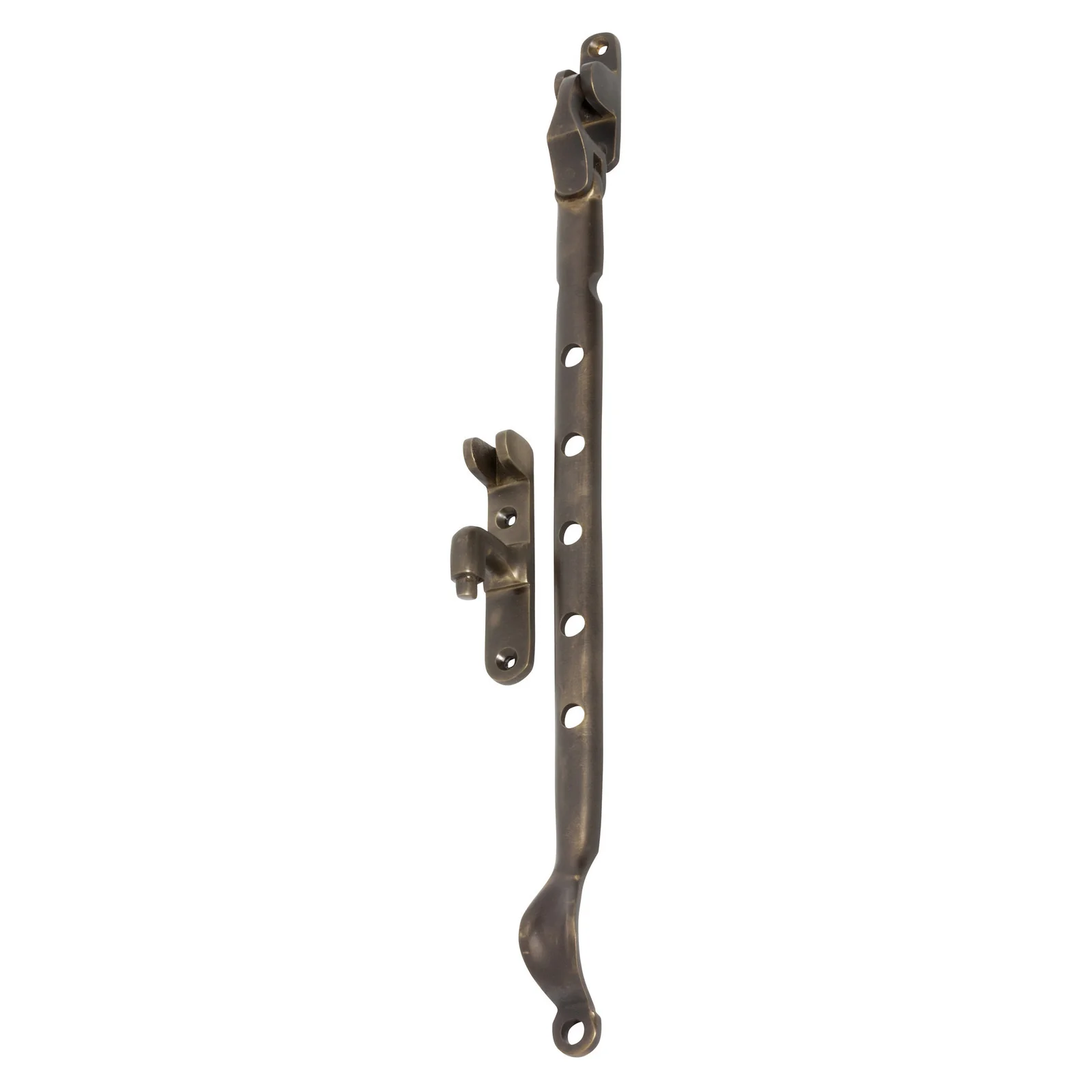 Tradco Casement Stay Sidemount 300mm Antique Brass 2314