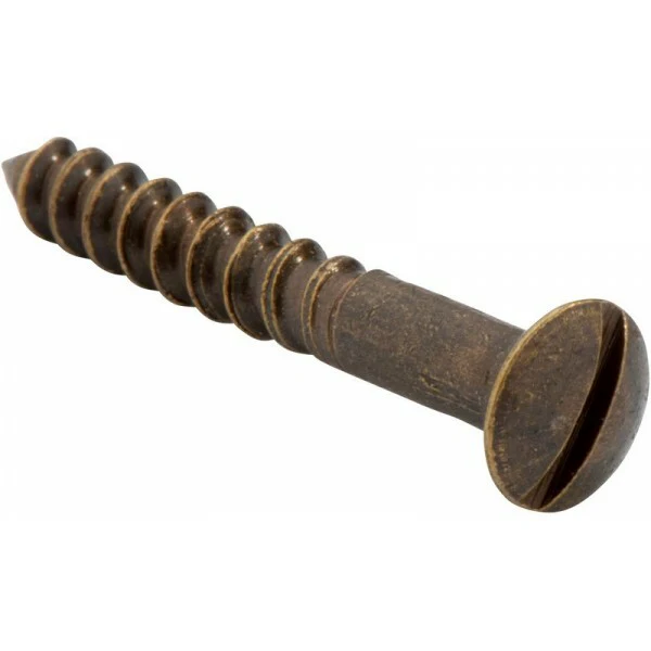 Tradco Domed Head Screw Antique Brass 6 Gauge 25mm Pack of 50 SCAB25