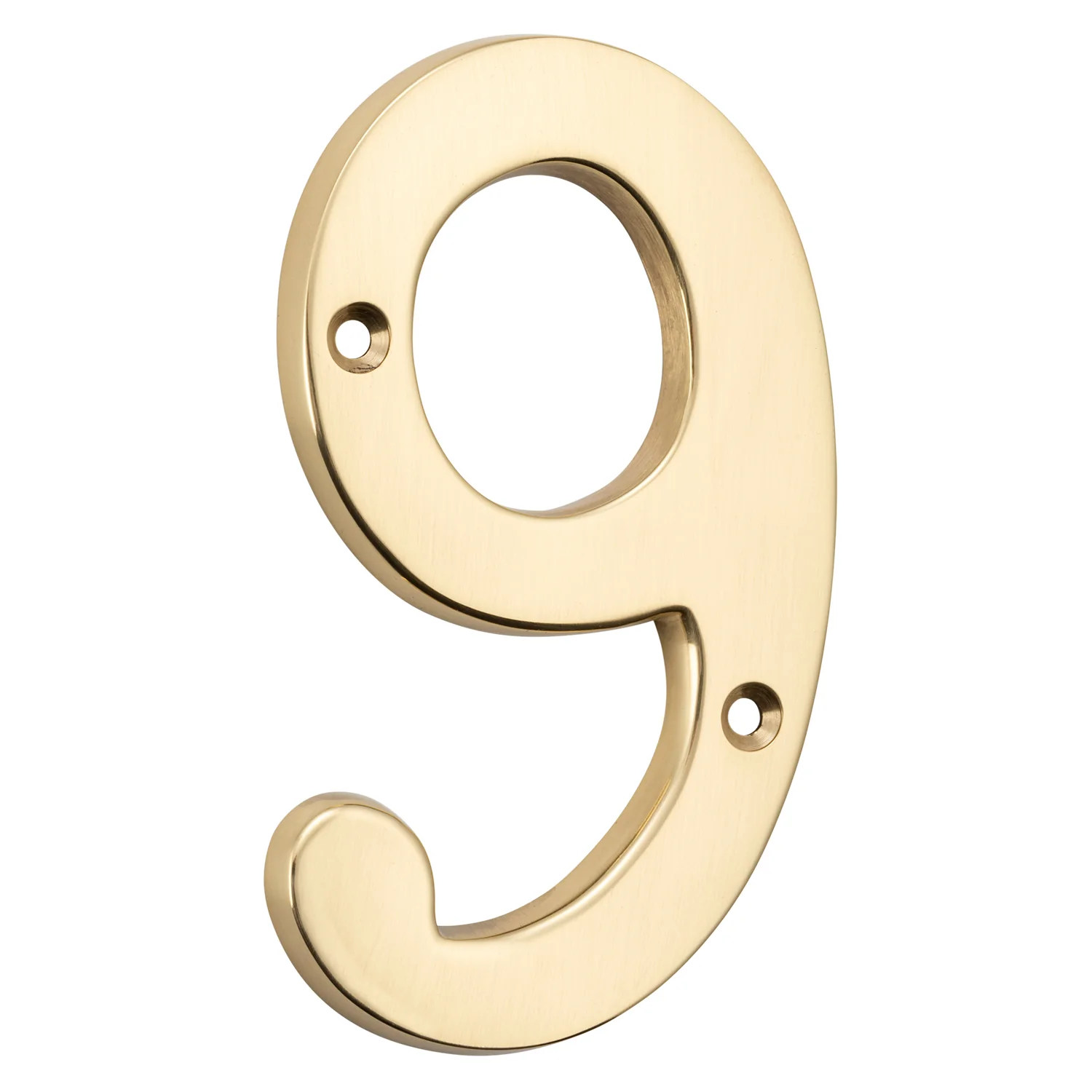 Tradco Door House Numeral 0-9 Polished Brass - Available in Various Numbers - Image 11