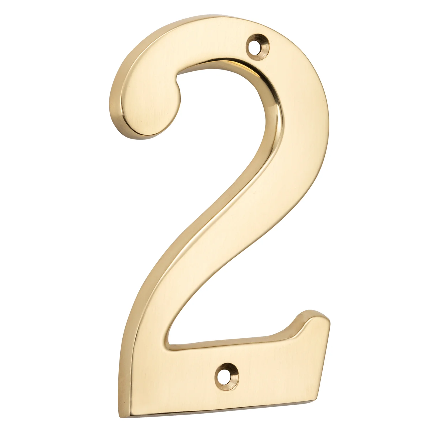 Tradco Door House Numeral 0-9 Polished Brass - Available in Various Numbers - Image 4