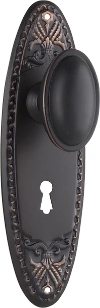 Tradco Fitzroy Door Knob on Backplate Antique Copper - Image 5