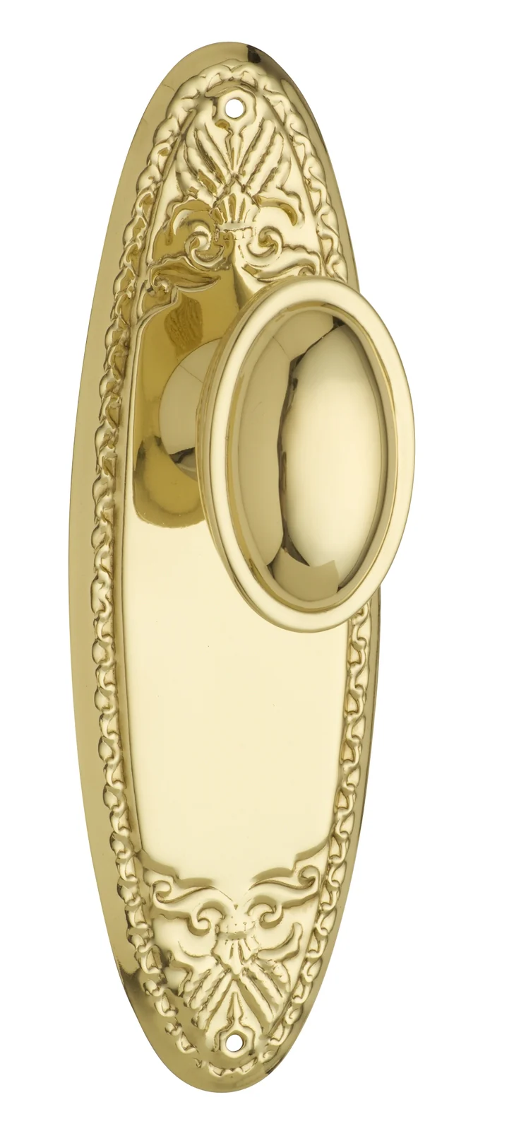 Tradco Fitzroy Door Knob on Backplate Polished Brass - Image 3