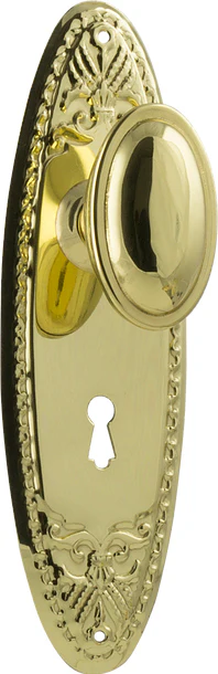 Tradco Fitzroy Door Knob on Backplate Polished Brass - Image 5