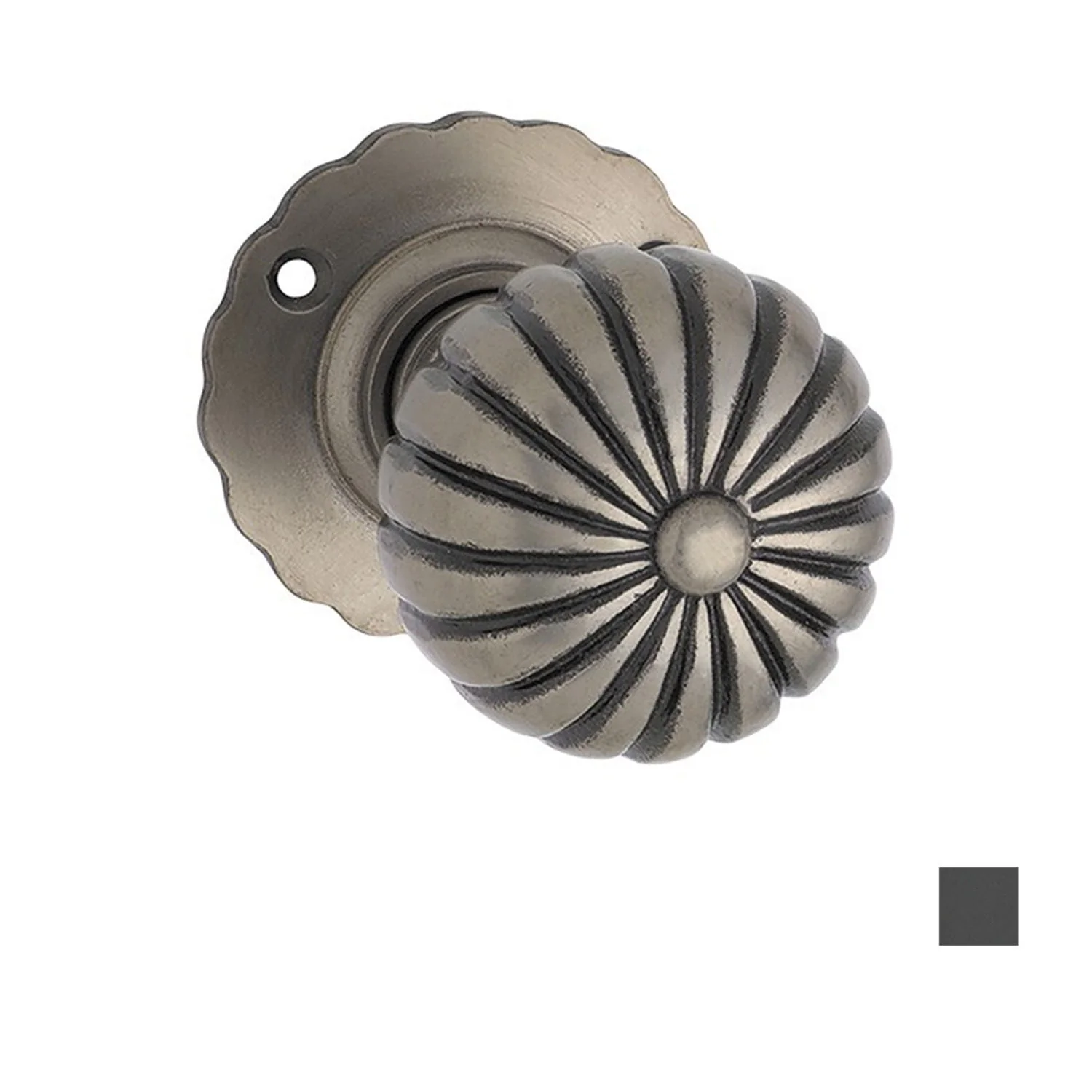 Tradco Fluted Mortice Door Knob on Round Rose - Image 2