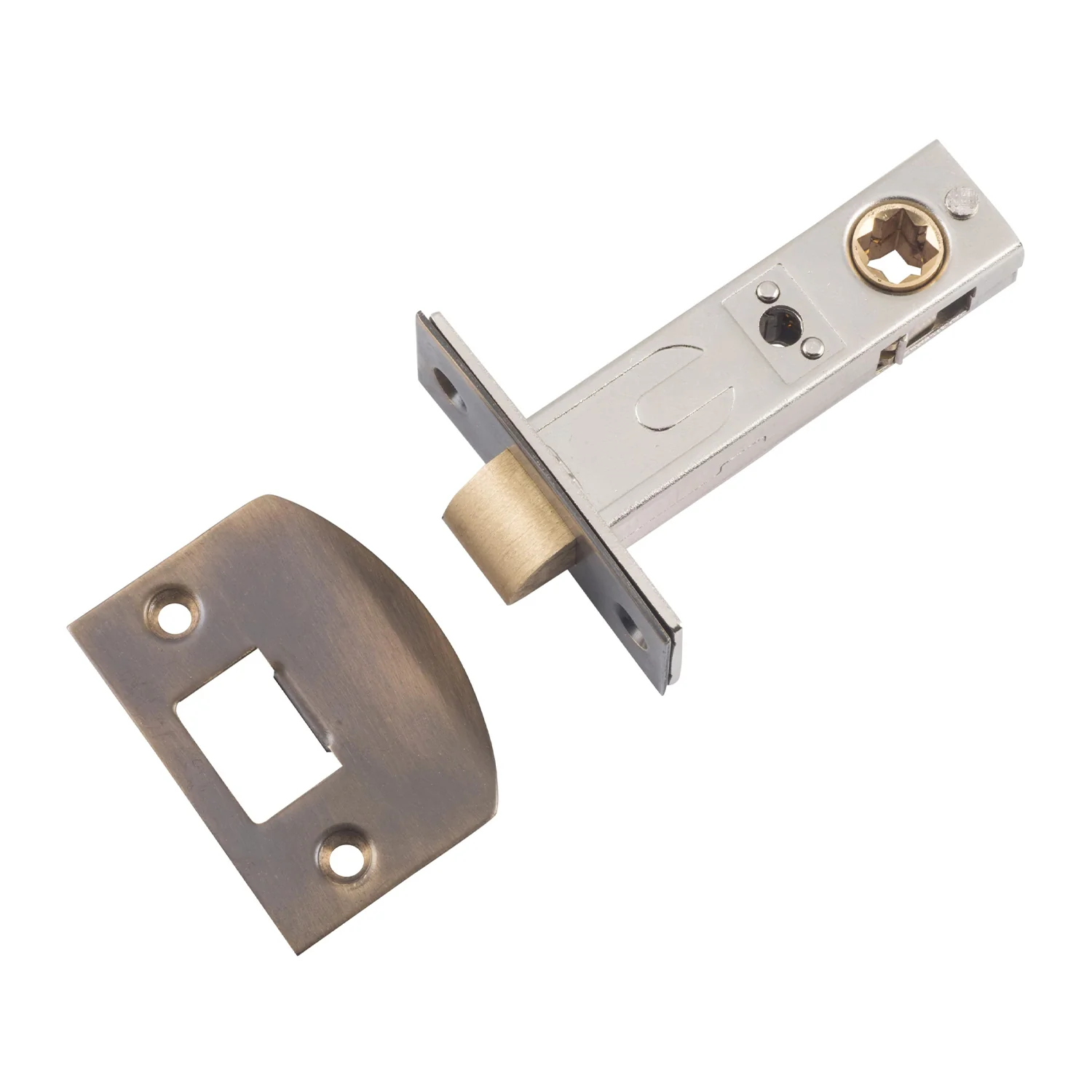 Tradco Hard Sprung Split Cam Tube Latch with Strike - Available in Various Finishes and Sizes - Image 2