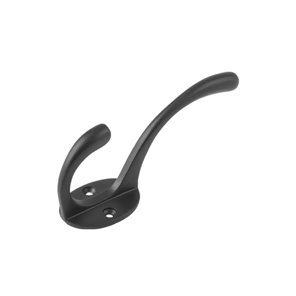 Tradco Hat and Coat Hook 110mm Matt Black 9702