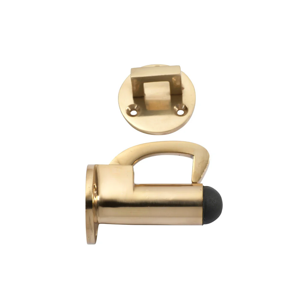 Tradco Hook Door Stop Polished Brass P70 D39mm 1511