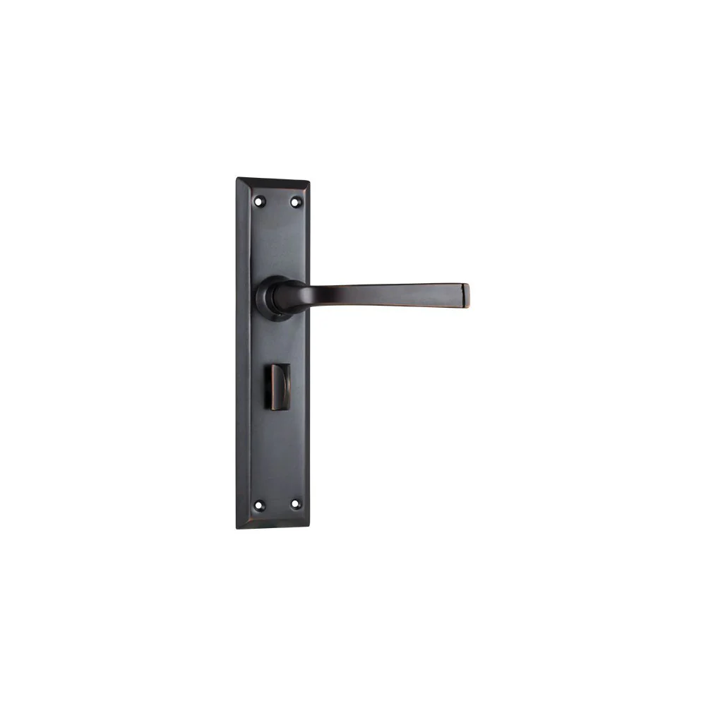 Tradco Menton Lever Door Handle on Long Backplate Antique Copper - Image 5