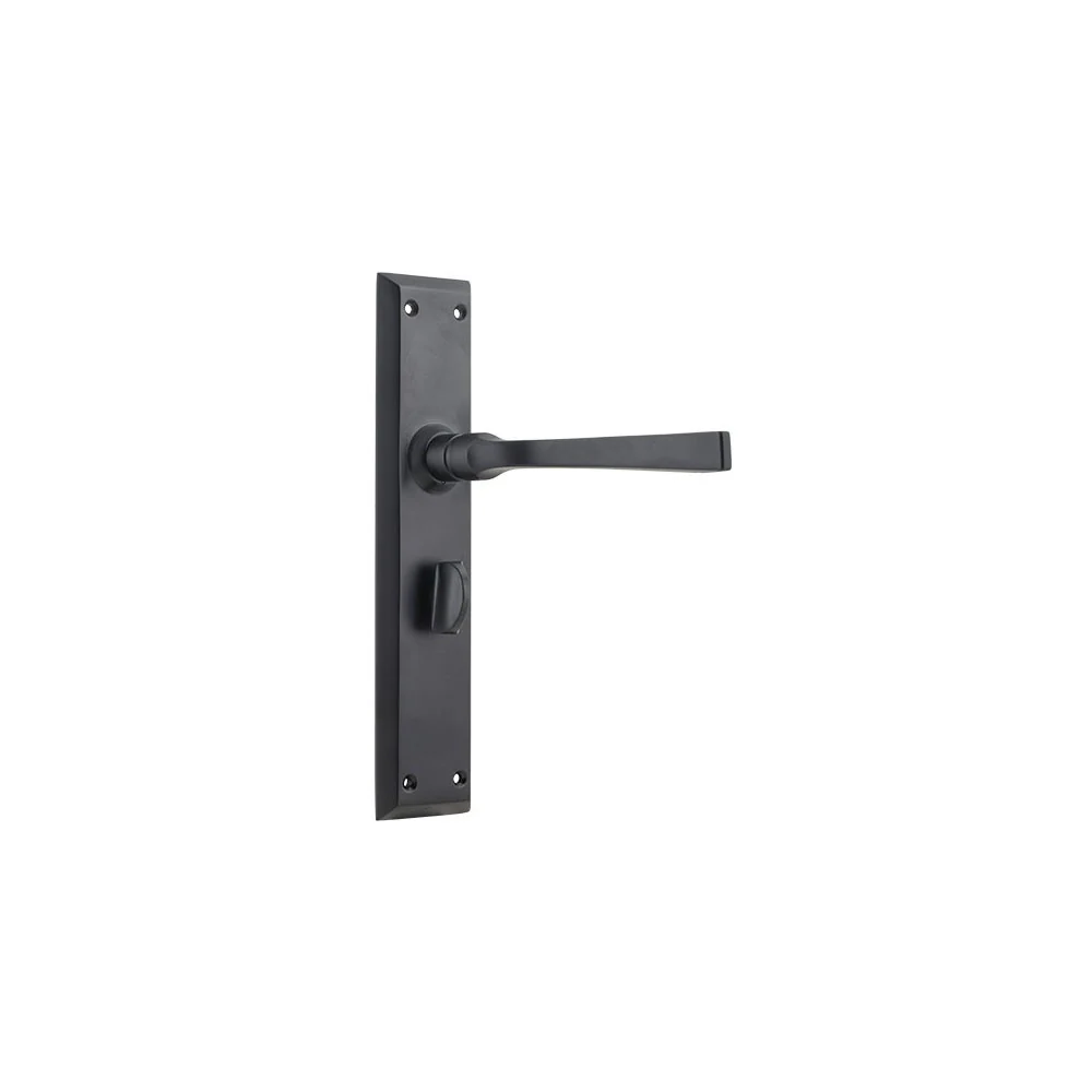 Tradco Menton Lever Door Handle on Long Backplate Matt Black - Image 6