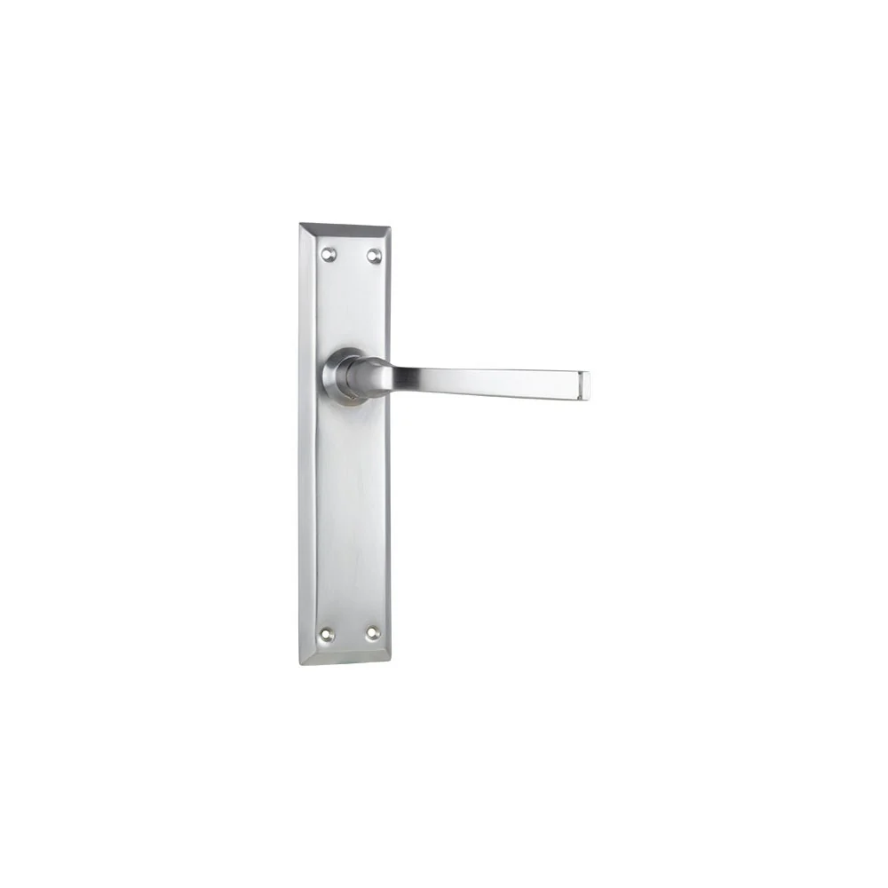 Tradco Menton Lever Door Handle on Long Backplate Satin Chrome - Image 5