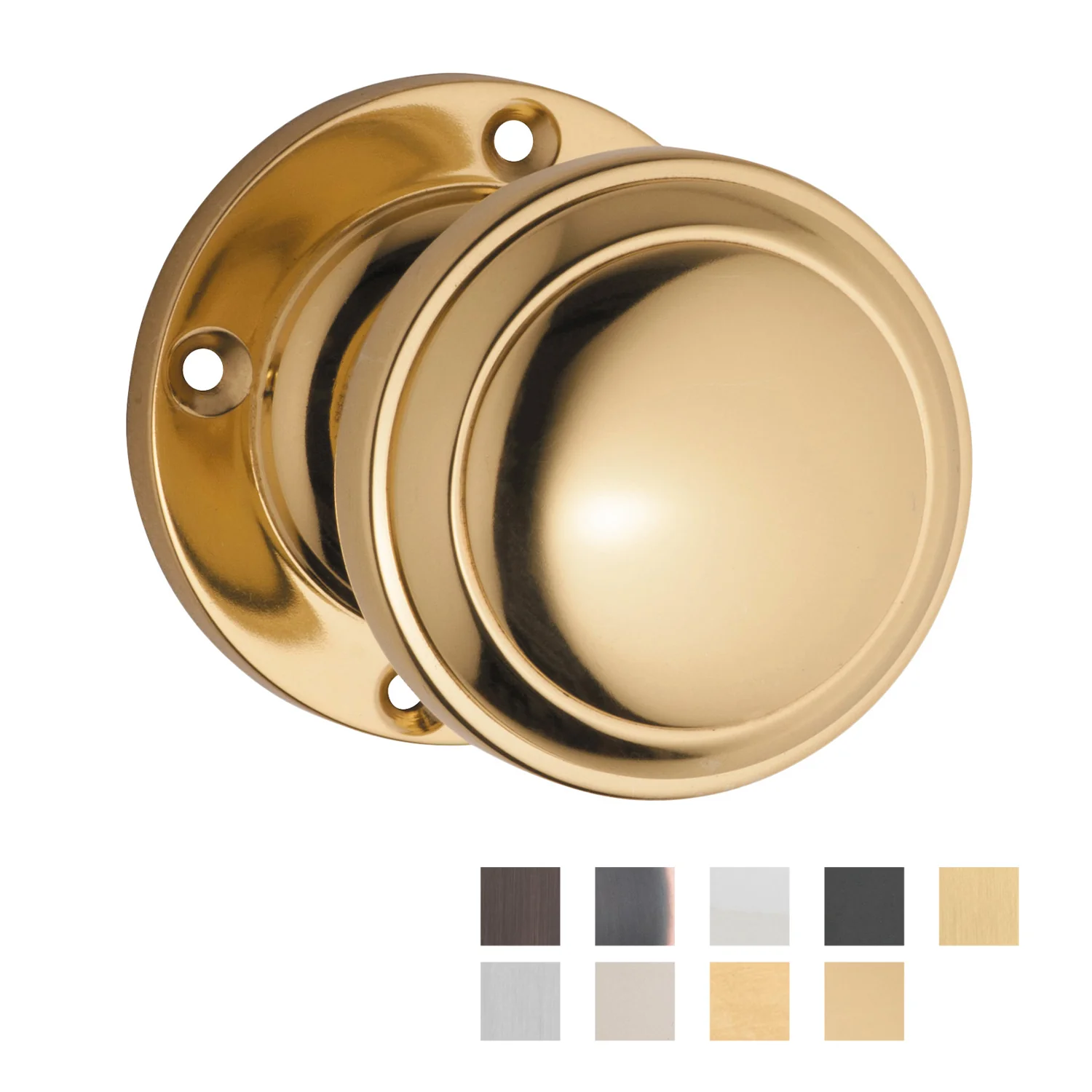 Tradco Milton Door Knob on Round Rose - Customise ot your needs