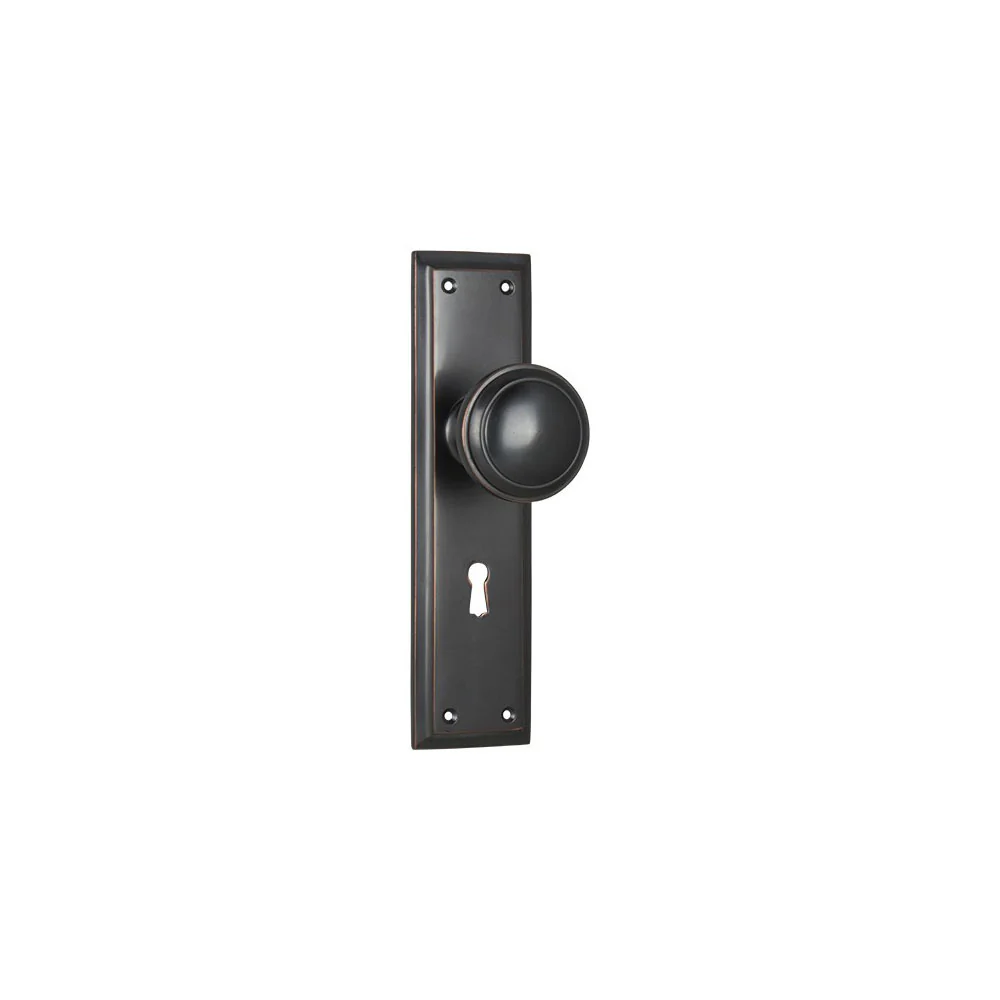 Tradco Milton Knob on Long Backplate Antique Copper - Image 5