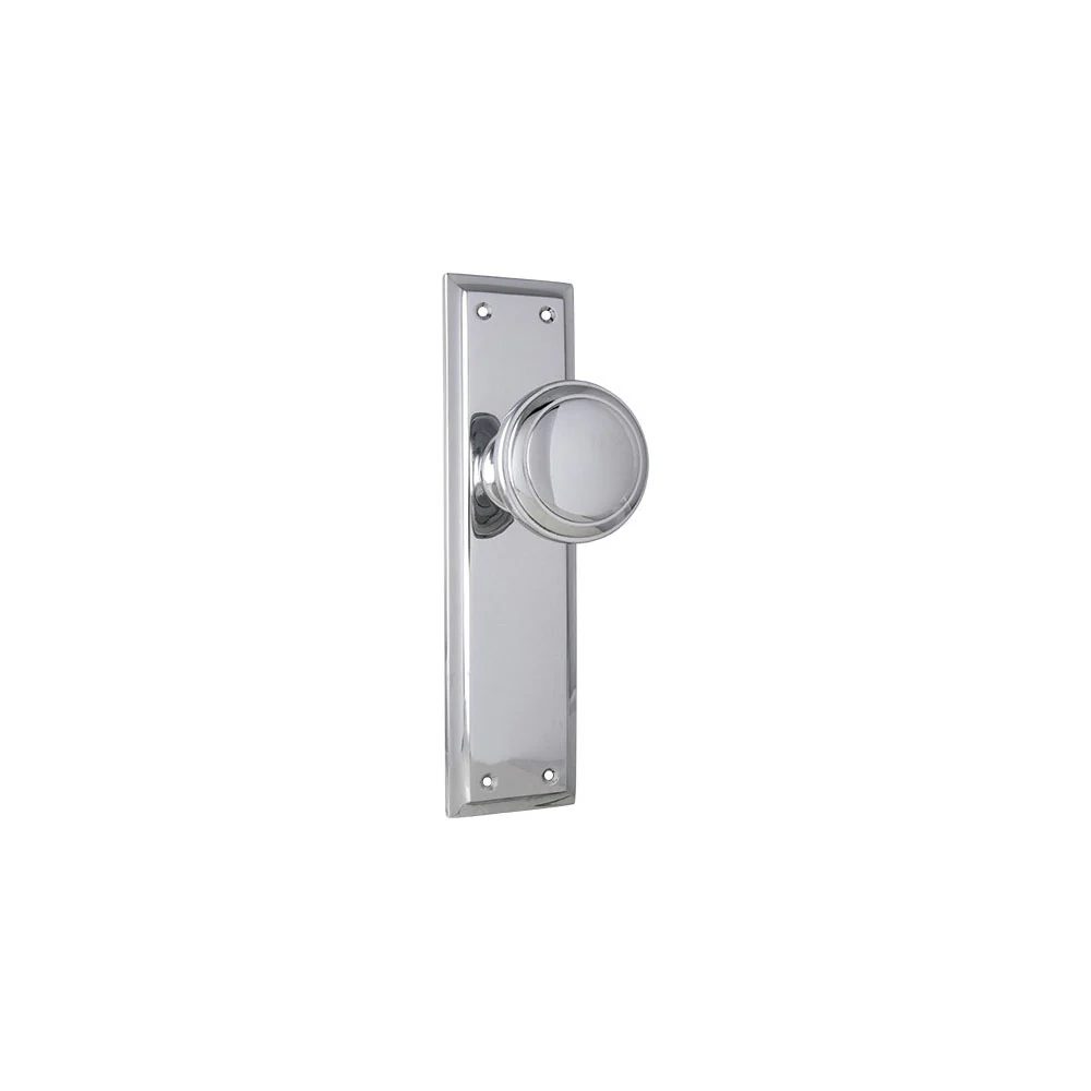 Tradco Milton Knob on Long Backplate Chrome Plated - Image 2