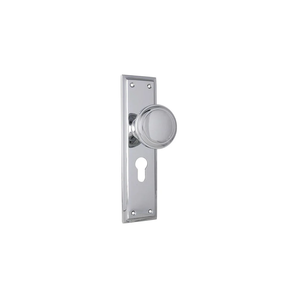Tradco Milton Knob on Long Backplate Chrome Plated - Image 3