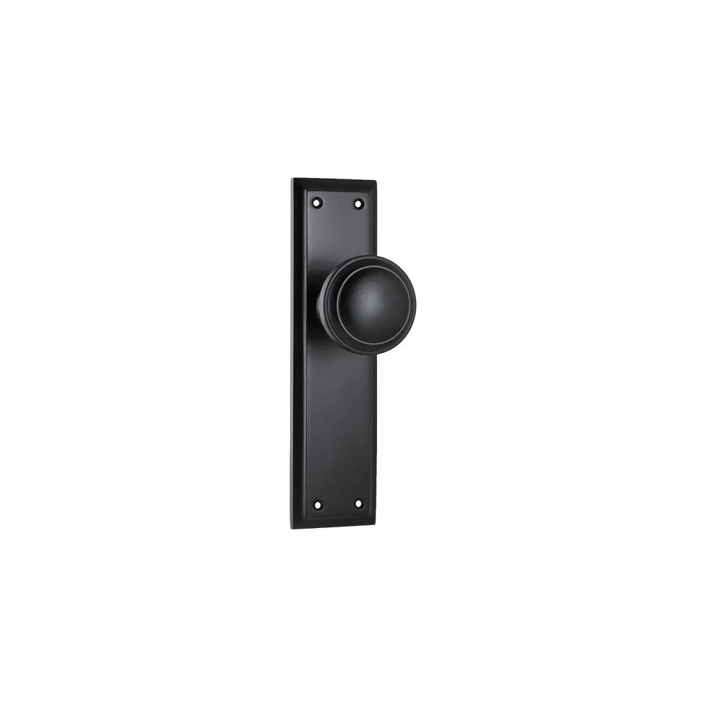 Tradco Milton Knob on Long Backplate Matt Black - Image 2