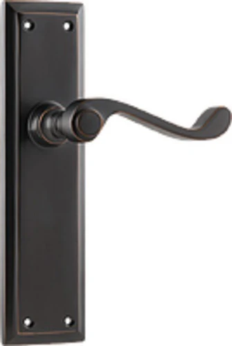 Tradco Milton Lever Door Handle on Long Backplate Antique Copper - Image 2