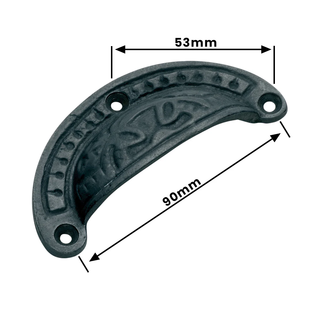 Tradco Ornate Drawer Pull 100x40mm - Available in Various Finishes - Image 2