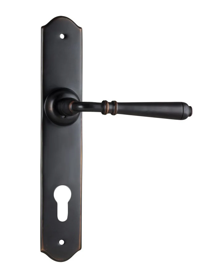Tradco Reims Lever Door Handle on Long Backplate Antique Copper - Image 3
