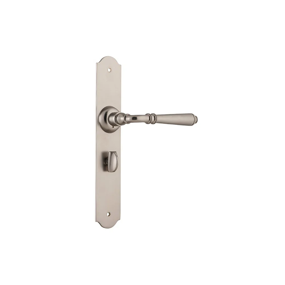 Tradco Reims Lever Door Handle on Long Backplate Satin Nickel - Image 5