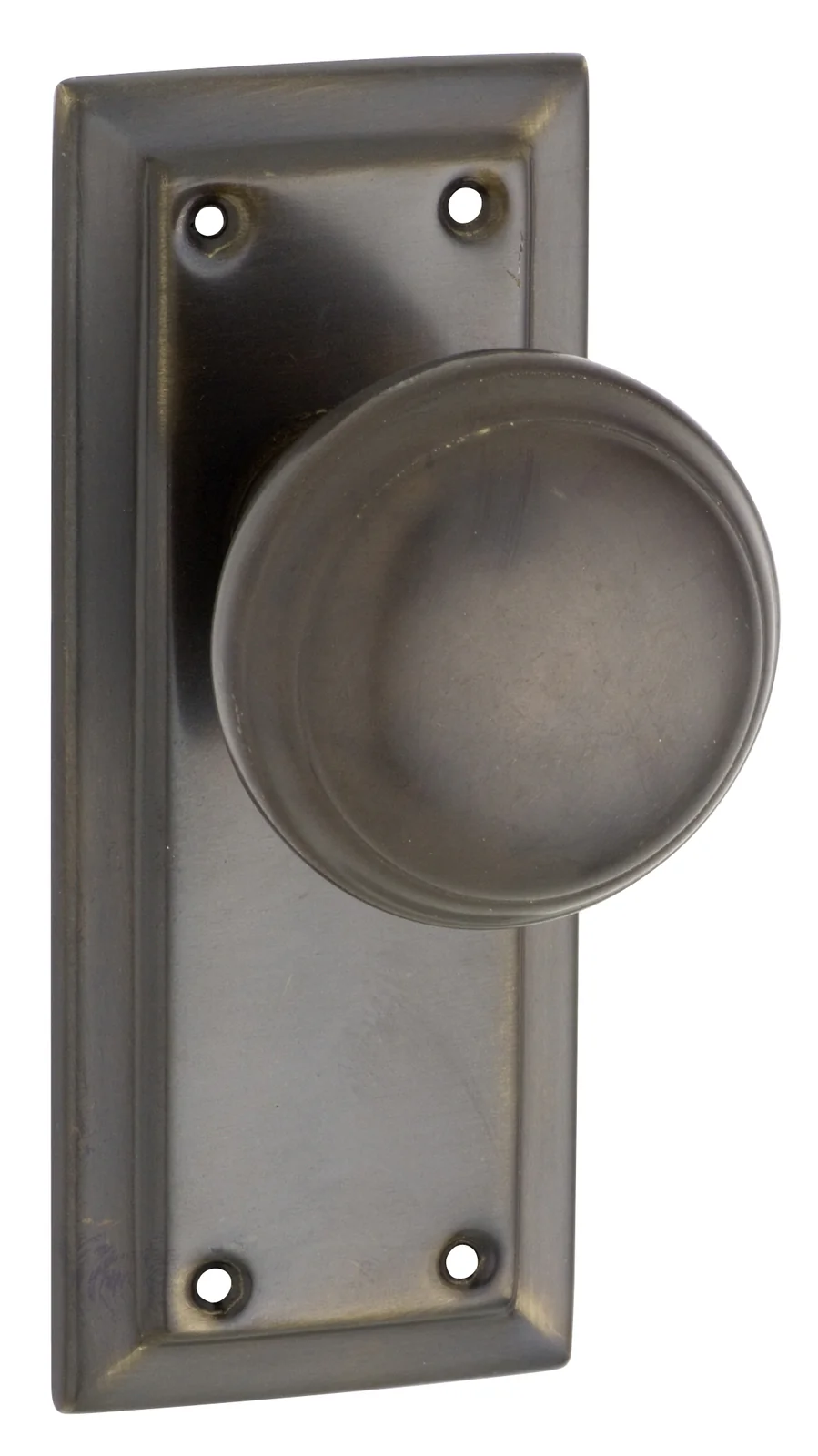 Tradco Richmond Door Knob on Short Backplate Passage - Image 2