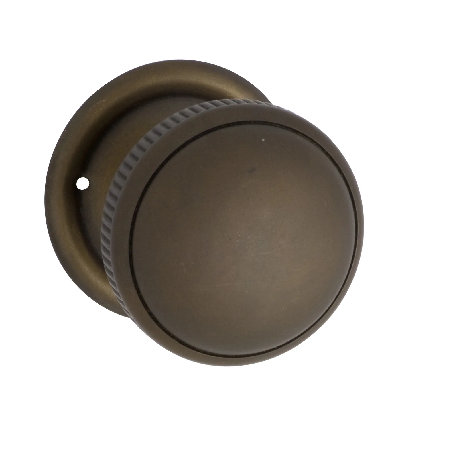 Tradco Small Milled Edged Mortice Door Knob on Round Rose - Image 2